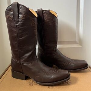 Moreria Women’s Western Boots - Dark Brown Leather, Size 10 - New/Never Worn
